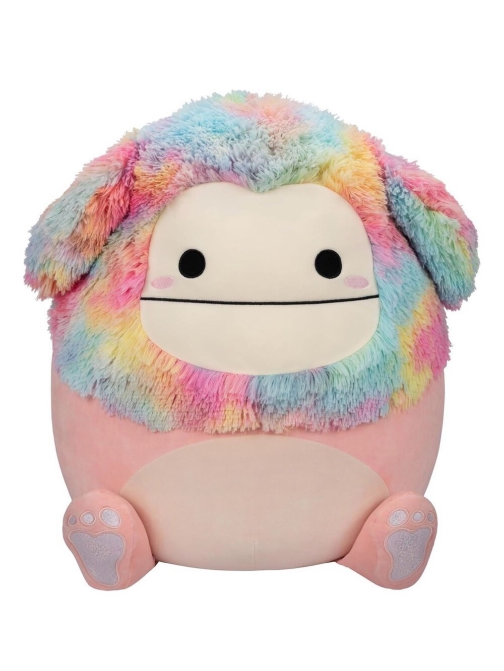 Squishmallows 20" Diane The Peach Bigfoot Plush Rainbow Hair Jumbo Soft Pillow